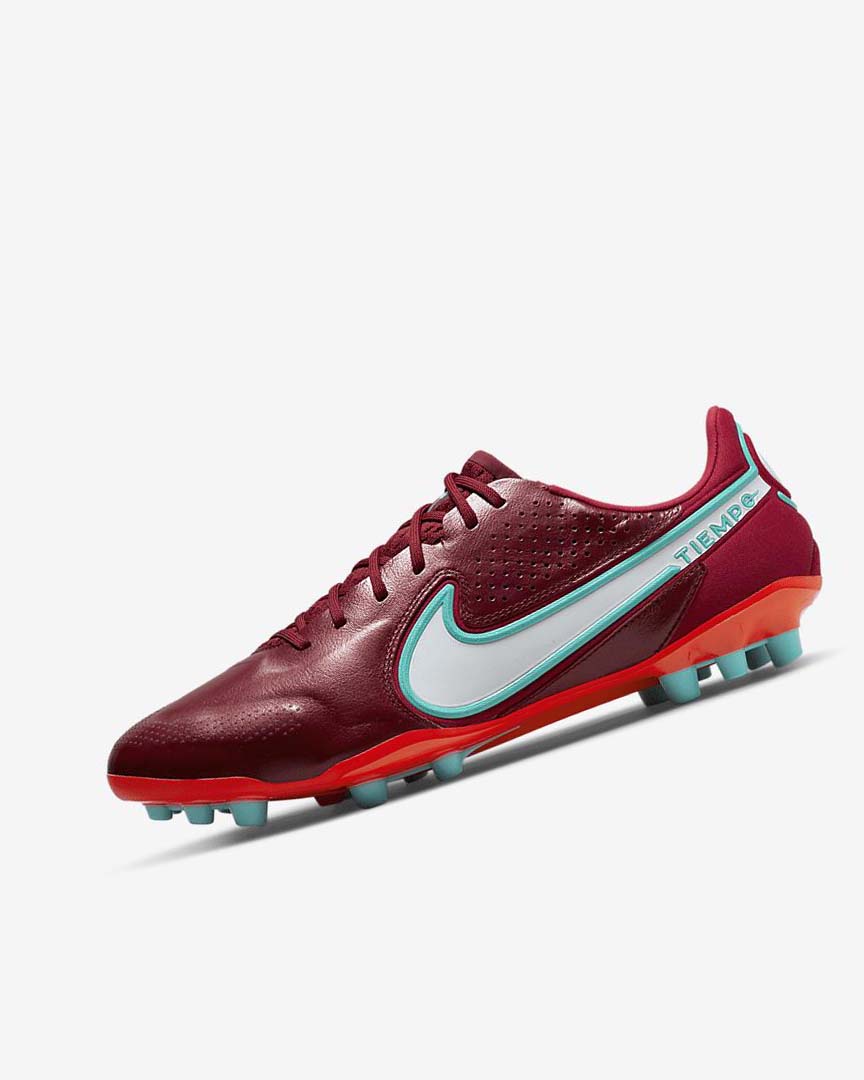 Nike Tiempo Legend 9 Elite AG-Pro Fotballsko Dame Rød Lyse Rød Hvite | NO1205