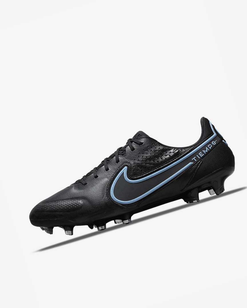 Nike Tiempo Legend 9 Elite FG Fotballsko Herre Svarte Grå Svarte | NO2637