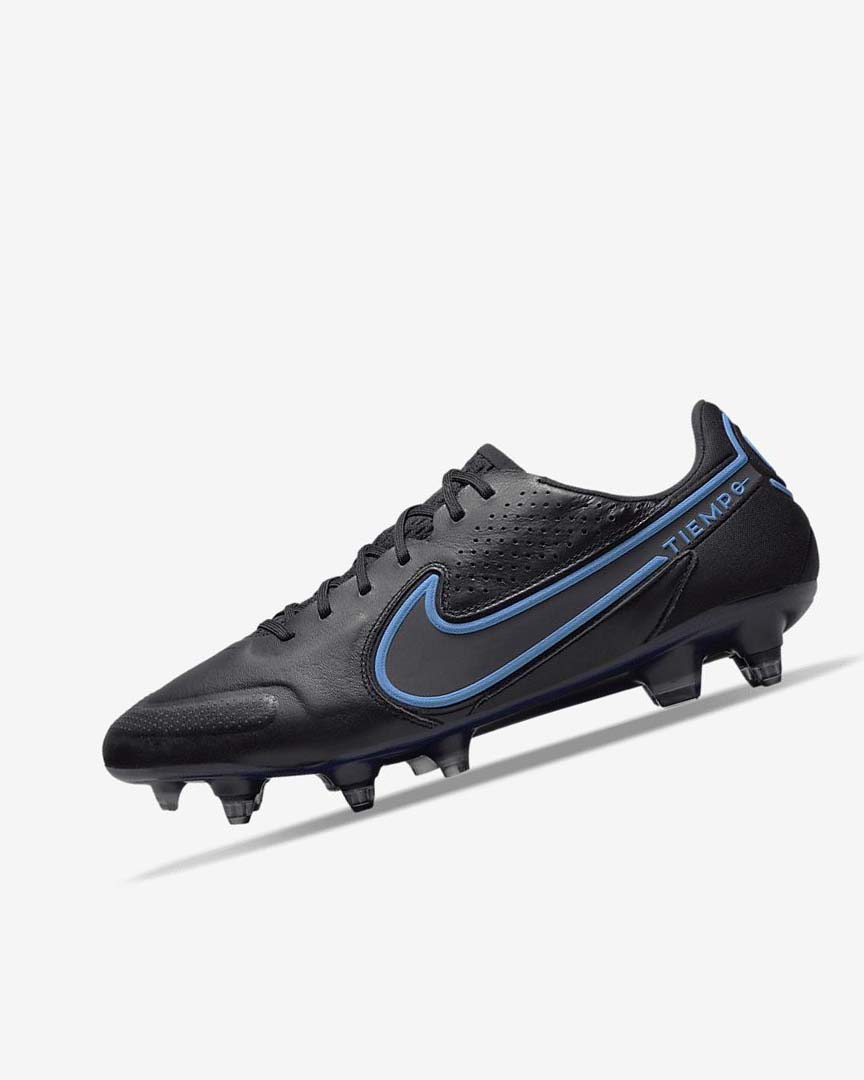 Nike Tiempo Legend 9 Elite SG-Pro AC Fotballsko Dame Svarte Grå Svarte | NO2567