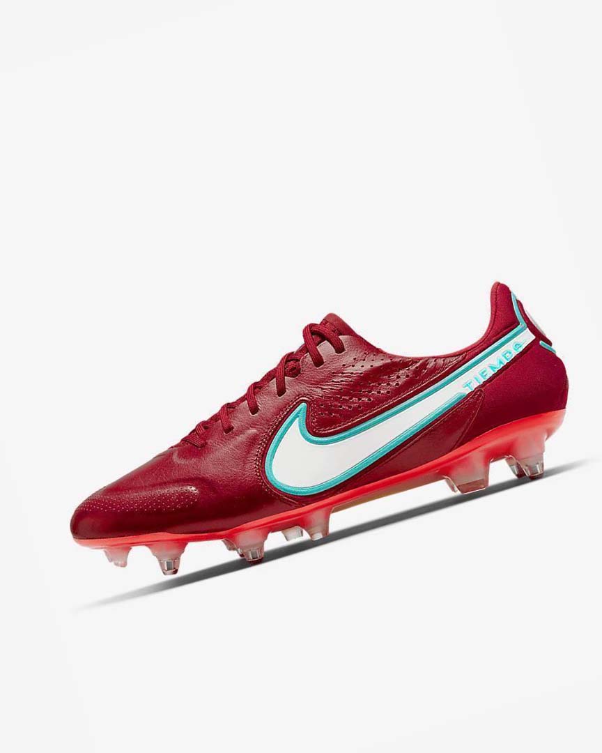 Nike Tiempo Legend 9 Elite SG-Pro AC Fotballsko Herre Rød Lyse Rød Hvite | NO3279