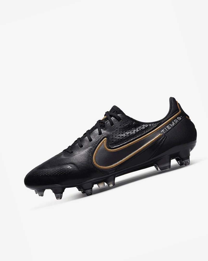 Nike Tiempo Legend 9 Elite SG-Pro AC Fotballsko Herre Svarte Gull Grå | NO5244