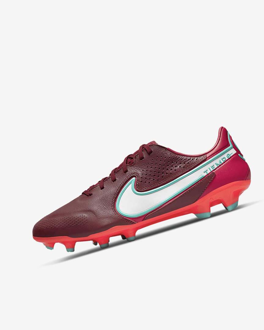 Nike Tiempo Legend 9 Pro FG Fotballsko Dame Rød Hvite | NO5387