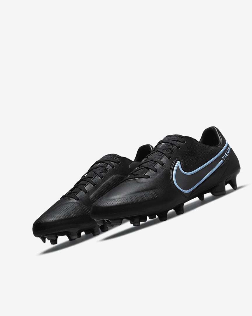 Nike Tiempo Legend 9 Pro FG Fotballsko Dame Svarte Grå Svarte | NO5453