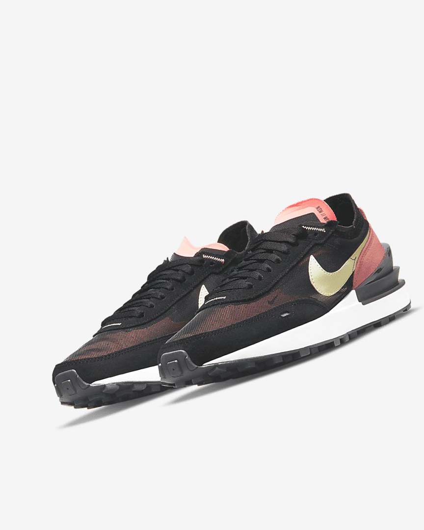 Nike Waffle One Joggesko Dame Svarte Rød Lyse Grønn | NO2936