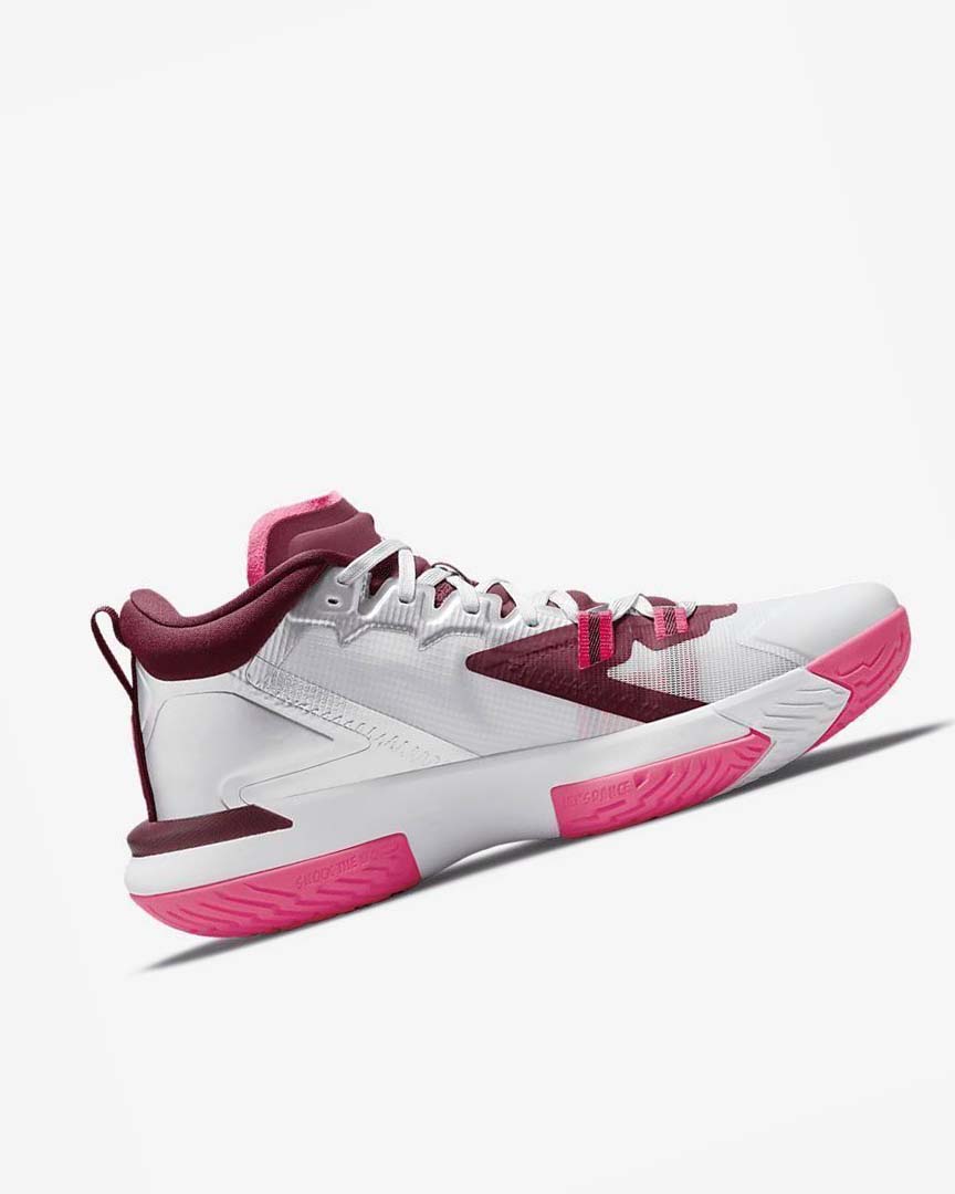 Nike Zion 1 Basketsko Herre Hvite Rosa Burgunder | NO1178