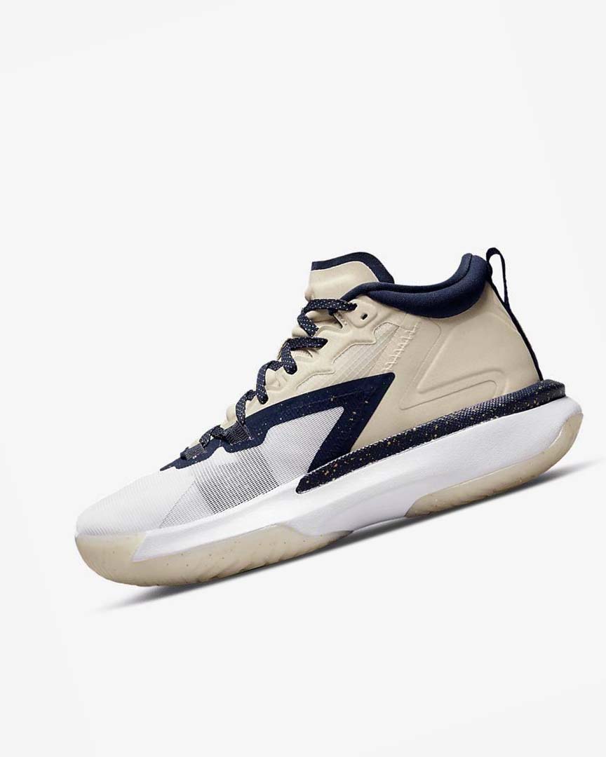 Nike Zion 1 Basketsko Herre Khaki Hvite Marineblå | NO4872