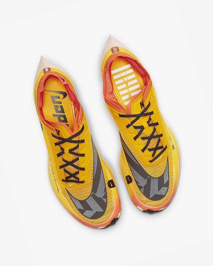 Nike ZoomX Vaporfly NEXT% 2 Ekiden Løpesko Vei Herre Gull Oransje Svarte | NO2246