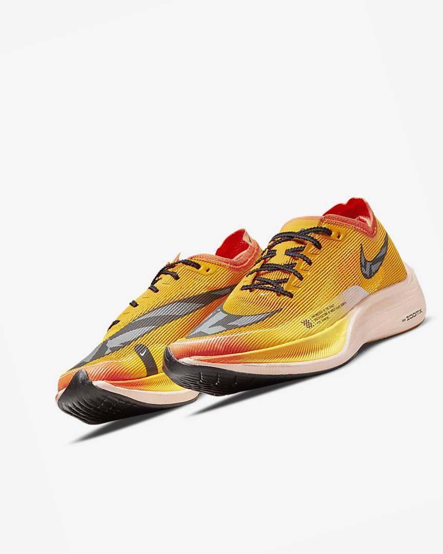 Nike ZoomX Vaporfly NEXT% 2 Ekiden Løpesko Vei Herre Gull Oransje Svarte | NO2246