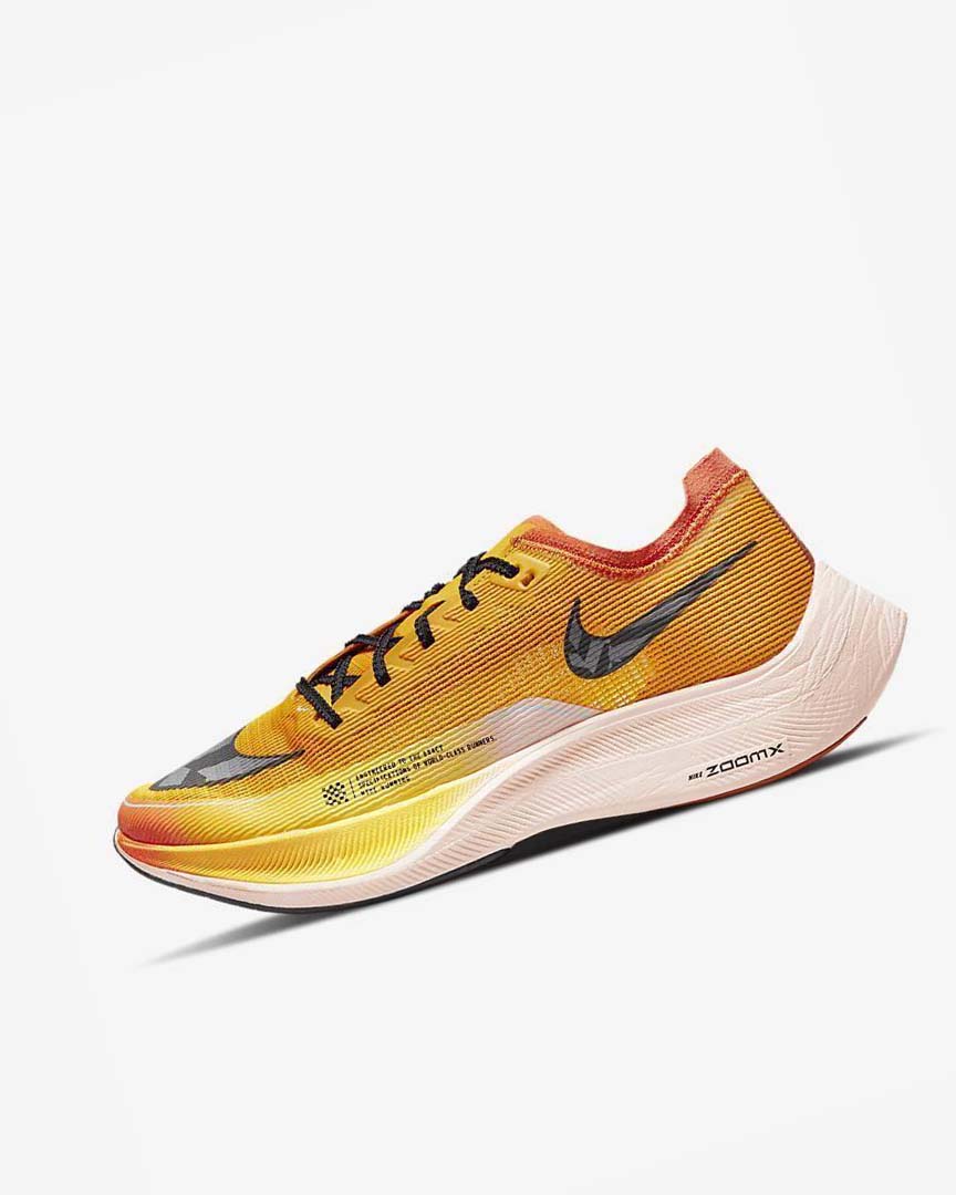 Nike ZoomX Vaporfly NEXT% 2 Ekiden Løpesko Vei Herre Gull Oransje Svarte | NO2246