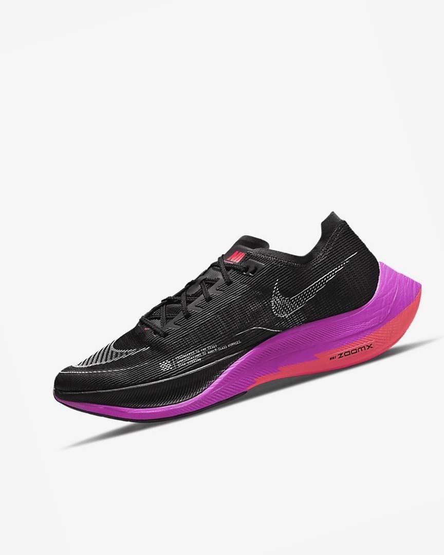 Nike ZoomX Vaporfly Next% 2 Løpesko Vei Herre Svarte Lilla Rød | NO3018