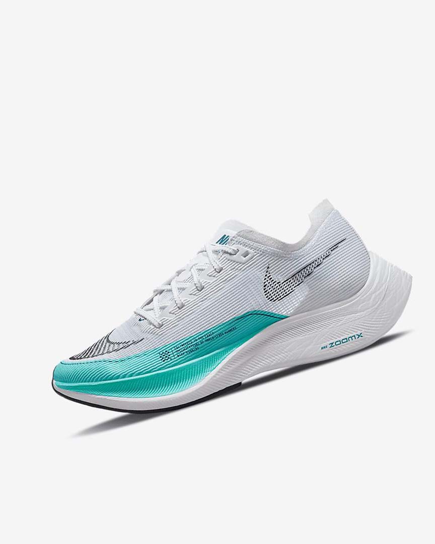 Nike ZoomX Vaporfly Next% 2 Løpesko Vei Dame Hvite Grønn Turkis Svarte | NO4806