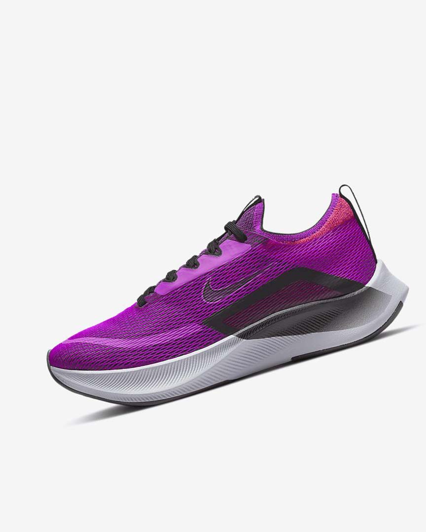 Nike Zoom Fly 4 Løpesko Vei Dame Lilla Rød Grå Svarte | NO5018