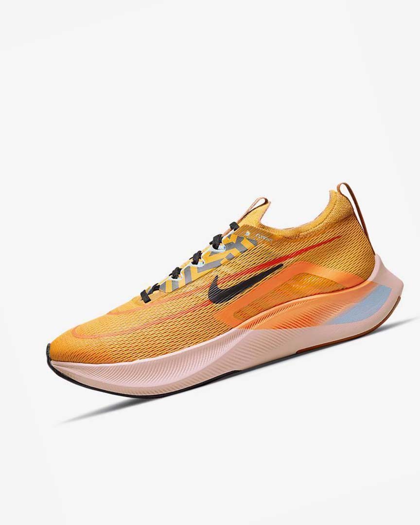 Nike Zoom Fly 4 Løpesko Vei Herre Gull Oransje Svarte | NO5318