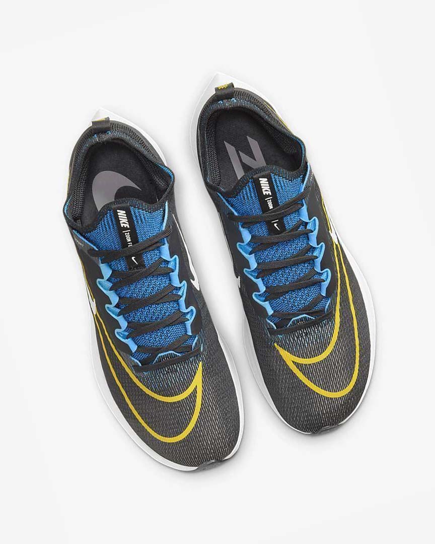 Nike Zoom Fly 4 Løpesko Vei Herre Svarte Blå Hvite | NO5462