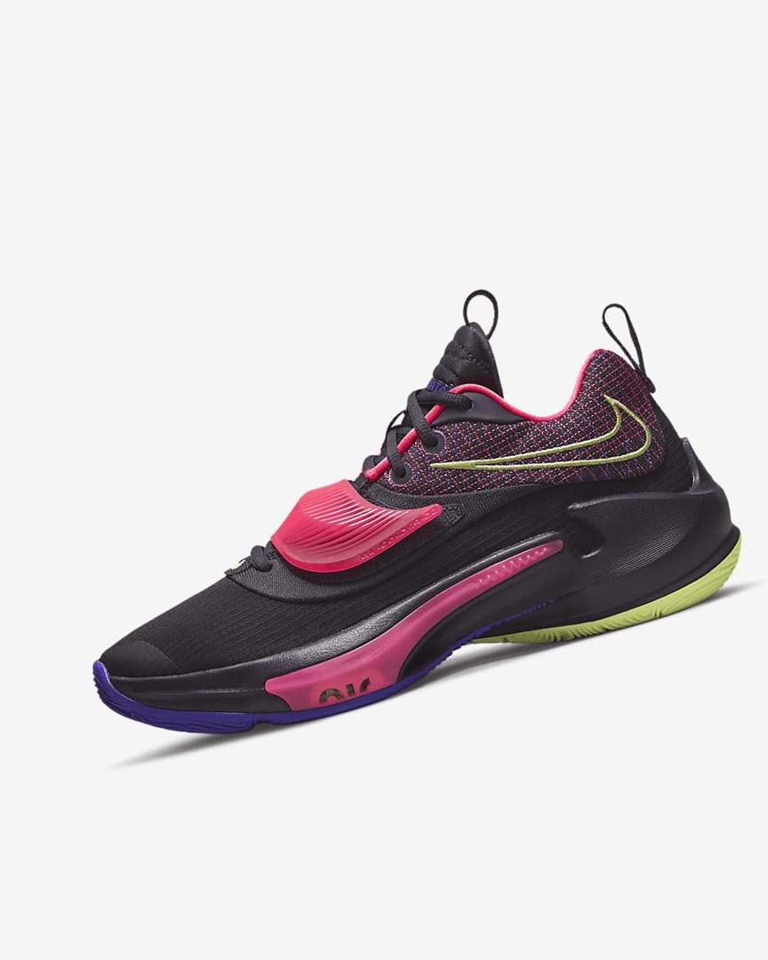 Nike Zoom Freak 3 Basketsko Dame Lilla Rosa Lilla Lyse Sitron | NO5190