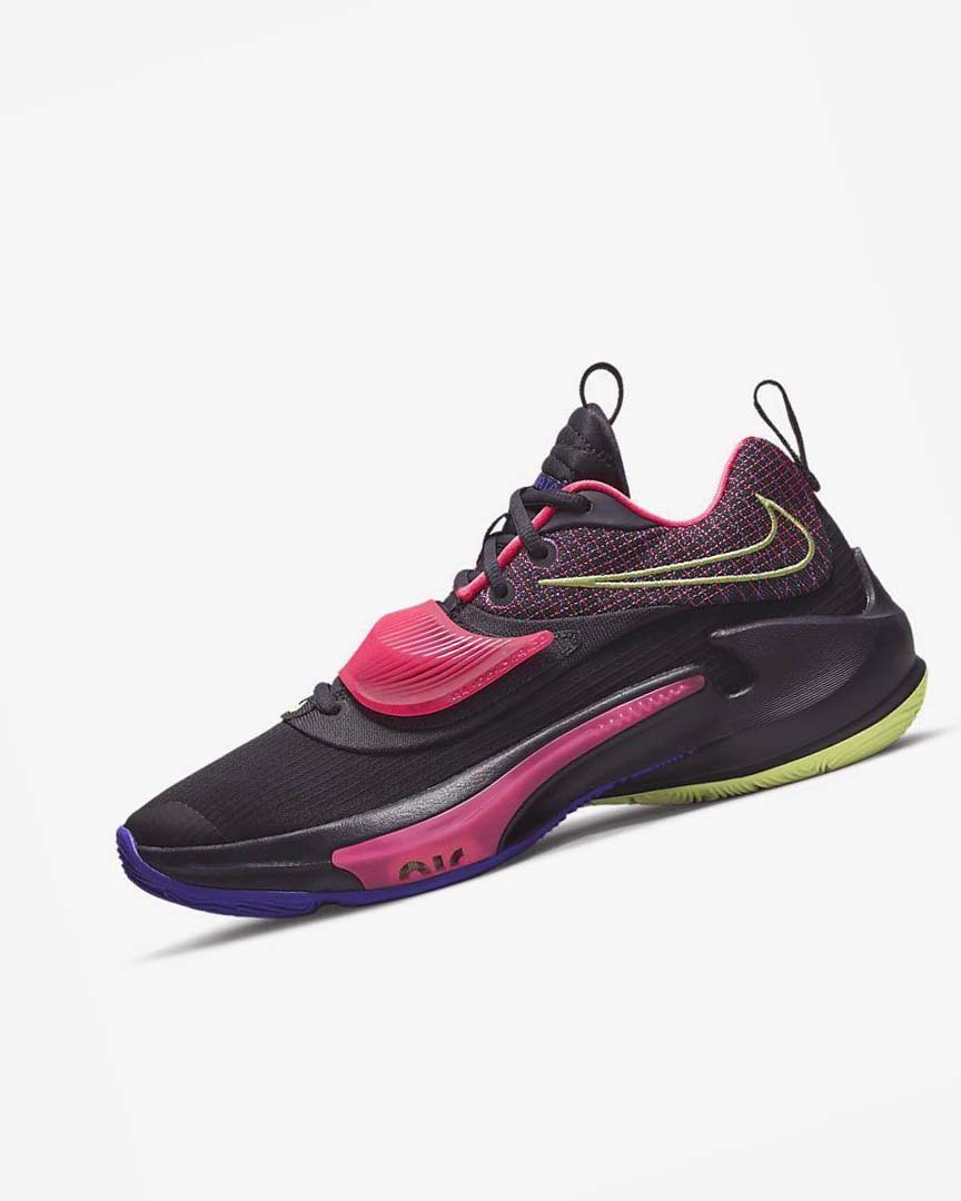 Nike Zoom Freak 3 Basketsko Herre Lilla Rosa Lyse Sitron | NO4590