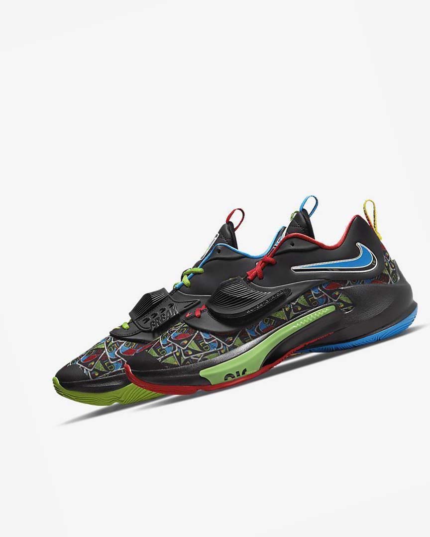 Nike Zoom Freak 3 Basketsko Herre Svarte Multicolor | NO3239