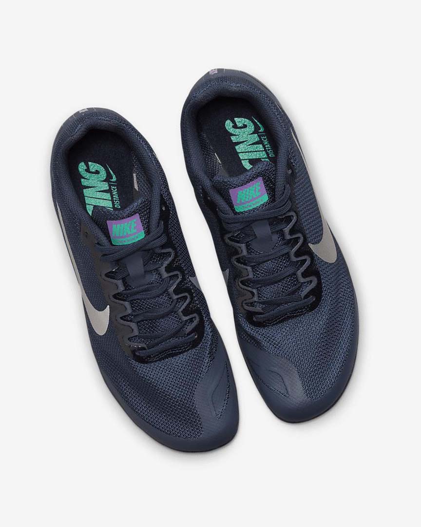 Nike Zoom Rival D 10 Piggsko Dame Obsidian Turkis Metal Sølv | NO5074