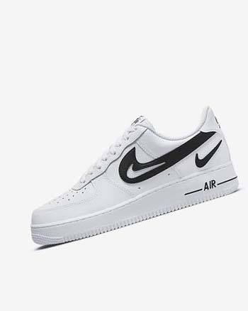 Nike Air Force 1 '07 Joggesko Herre Hvite Svarte | NO2372