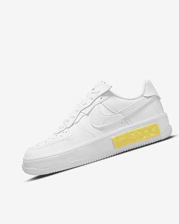 Nike Air Force 1 Fontanka Joggesko Dame Hvite Gul Hvite | NO2250