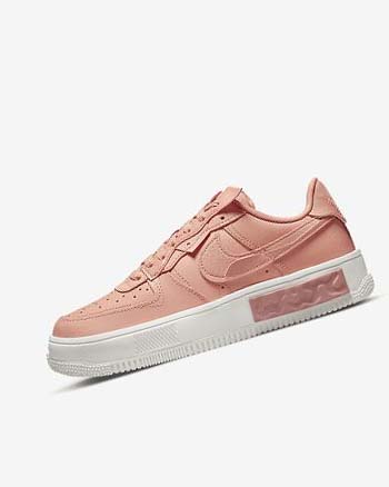 Nike Air Force 1 Fontanka Joggesko Dame Hvite Rød Rosa Lyse | NO2430