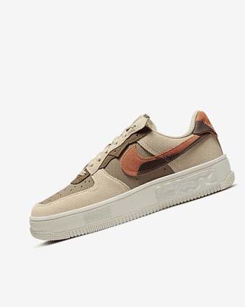 Nike Air Force 1 Fontanka Joggesko Dame Burgunder Khaki | NO5431