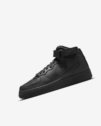 Nike Air Force 1 Mid LE Joggesko Gutt Svarte Svarte | NO5166