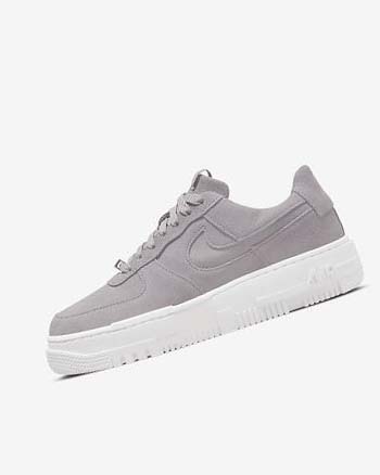 Nike Air Force 1 Pixel Joggesko Dame Grå Grå Hvite Grå | NO2973