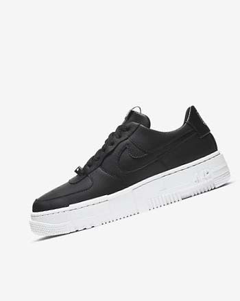 Nike Air Force 1 Pixel Joggesko Dame Svarte Hvite Svarte Svarte | NO4994