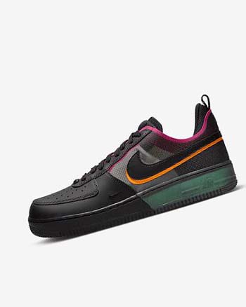 Nike Air Force 1 React Joggesko Herre Svarte Oransje Rosa Svarte | NO5080