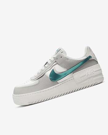 Nike Air Force 1 Shadow Joggesko Dame Hvite Grå Hvite | NO4809