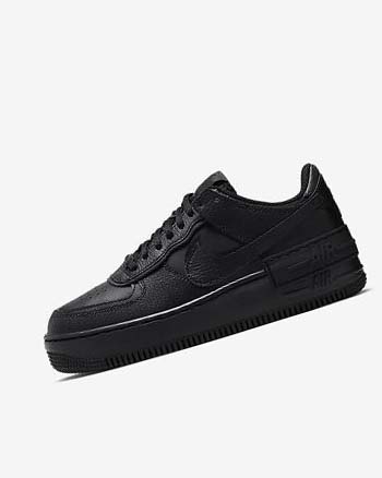 Nike Air Force 1 Shadow Joggesko Dame Svarte Svarte Svarte | NO2655