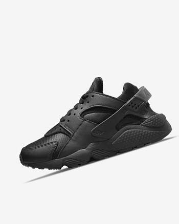 Nike Air Huarache Joggesko Dame Svarte Mørke Grå Svarte | NO2862