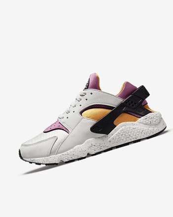 Nike Air Huarache Joggesko Herre Lyse Beige Gull Svarte Rosa | NO4868