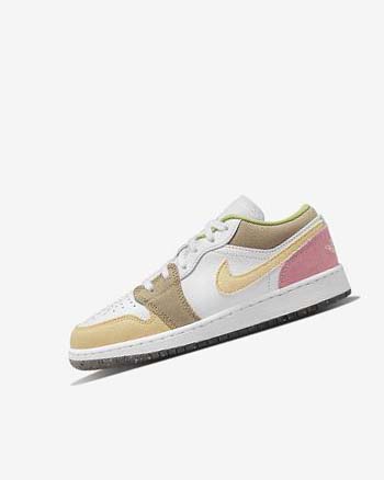 Nike Air Jordan 1 Low SE Joggesko Jente Hvite Hvite Grønn | NO5328