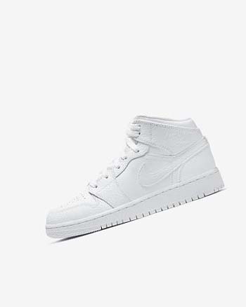 Nike Air Jordan 1 Mid Joggesko Gutt Hvite Hvite Hvite | NO5372