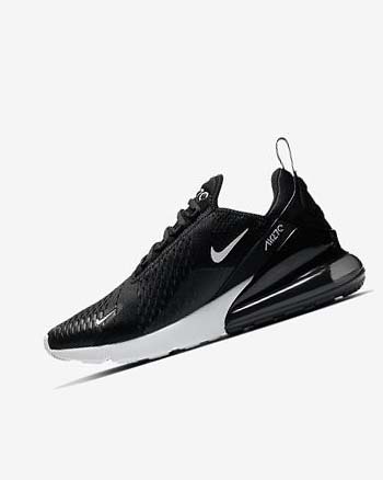 Nike Air Max 270 Fritidssko Dame Svarte Hvite Mørke Grå | NO5444