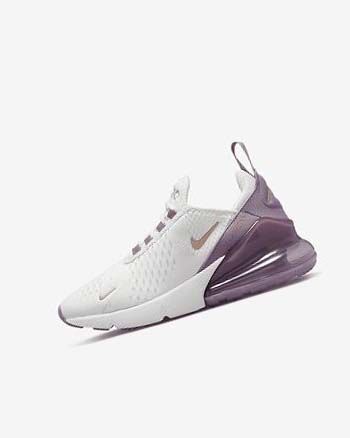 Nike Air Max 270 Fritidssko Gutt Hvite Hvite Metal Rød Brune | NO3240