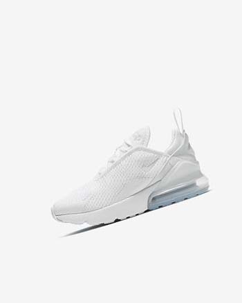 Nike Air Max 270 Fritidssko Gutt Hvite Metal Sølv Hvite | NO2300