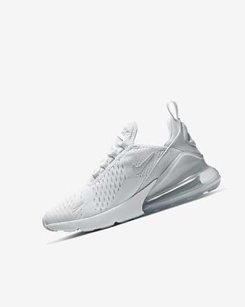 Nike Air Max 270 Fritidssko Jente Hvite Metal Sølv Hvite | NO2495