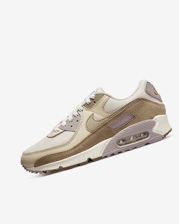 Nike Air Max 90 Fritidssko Dame Brune Lyse Lilla Khaki | NO3201