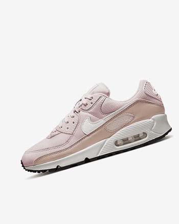 Nike Air Max 90 Fritidssko Dame Rosa Rosa Svarte Hvite | NO5051