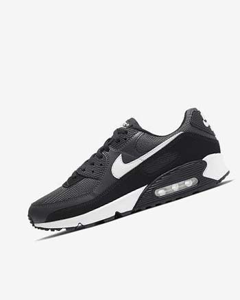 Nike Air Max 90 Fritidssko Herre Grå Mørke Grå Svarte Hvite | NO2504