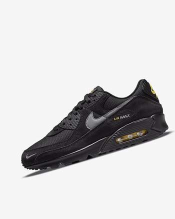 Nike Air Max 90 Fritidssko Herre Svarte Gul Metal Grå | NO5299