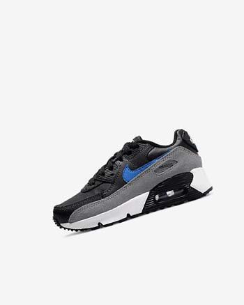 Nike Air Max 90 Fritidssko Jente Svarte Grå Mørke Grå Blå | NO4773