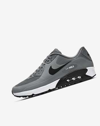 Nike Air Max 90 G Golfsko Dame Grå Hvite Svarte | NO4607