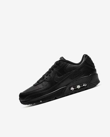 Nike Air Max 90 LTR Fritidssko Jente Svarte Svarte Hvite Svarte | NO5097