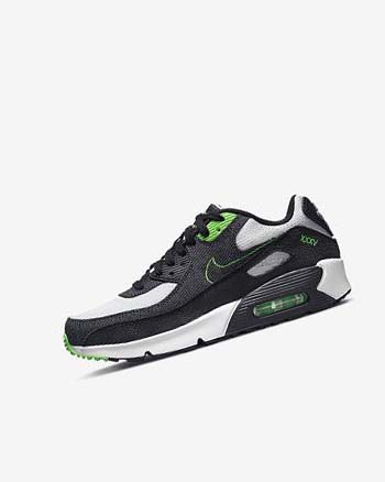 Nike Air Max 90 LTR SE Fritidssko Gutt Svarte Grønn Hvite Obsidian | NO4814