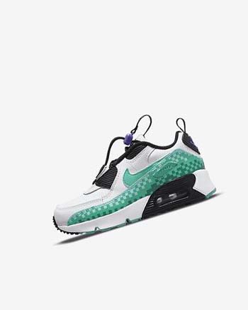 Nike Air Max 90 Toggle SE Fritidssko Gutt Hvite Svarte Lilla Turkis | NO5176