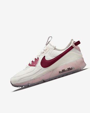 Nike Air Max Terrascape 90 Joggesko Dame Hvite Rosa Burgunder | NO5016